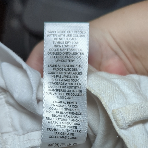 Frame Denim Le Original Women's White Jeans Straight Leg Crop Button Fly Size 26 - Picture 7 of 7